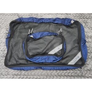 L.L. Bean Travel Toiletry Bag Blue Nylon Mesh Organizer Carry On Two Piece Set